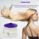 Mia Haircare Natural Vegan repairing Purple Mask for Blonde and Silver Hair