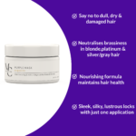 Mia Haircare Natural Vegan repairing Purple Mask for Blonde and Silver Hair